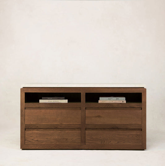 Commode en marbre Sofita - Moka